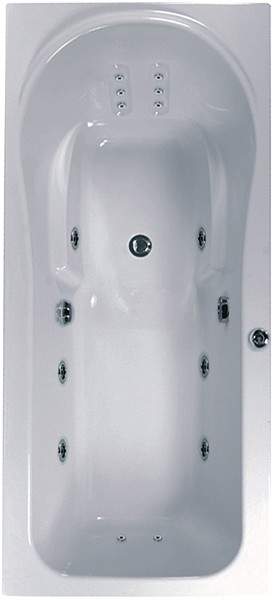 Aquaestil Iceland Large Whirlpool Bath. 14 Jets. 2000x900mm.