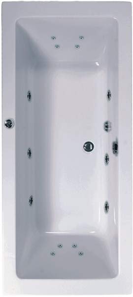 Aquaestil Plane Double Ended Whirlpool Bath. 14 Jets. 1700x700mm.