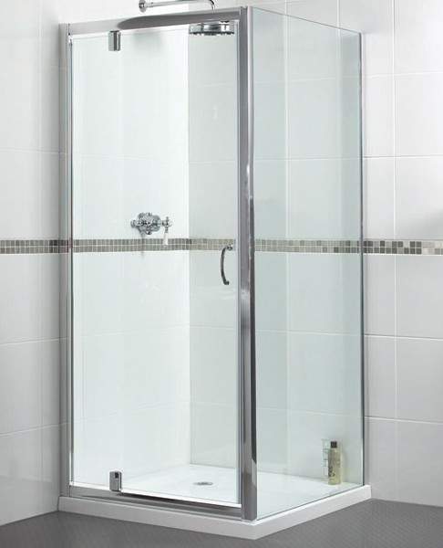 Aqualux Shine Pivot Shower Door. 800x1850mm.