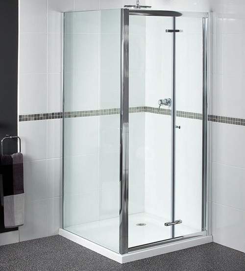 Waterlux Shower Enclosure With Bi-Fold Door. 900x900, (Square).