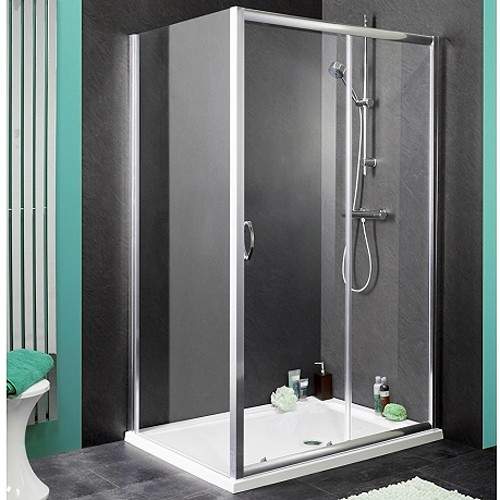 Waterlux Shower Enclosure With 1100mm Sliding Door. 1100x800mm.