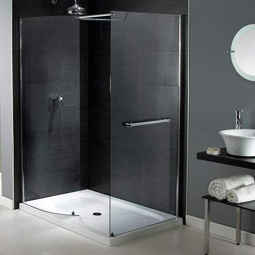 Waterlux Walk In Shower Enclosure With Tray 1400x800mm (Reversible).