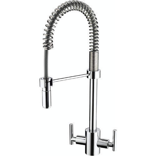 Bristan Kitchen Artisan Mixer Kitchen Tap With Pull Out Spray (Chrome).