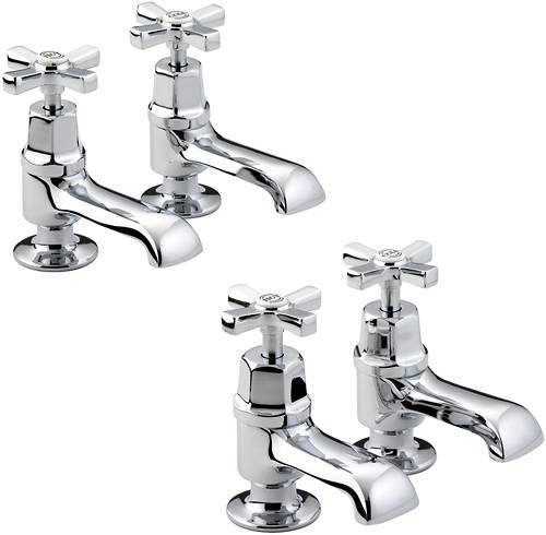 Bristan Art Deco Basin & Bath Taps Pack With Ceramic Disc Valves.