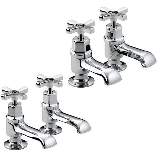 Bristan Art Deco Basin & Bath Taps Pack With Ceramic Disc Valves.