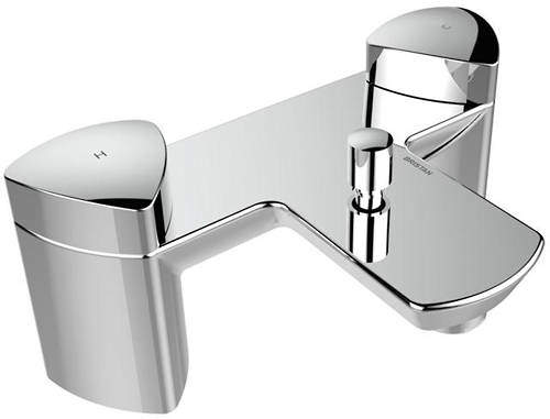 Bristan Bright Bath Shower Mixer Tap With Shower Kit (Chrome).