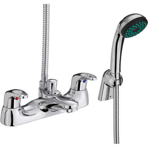 Bristan Cadet Bath Shower Mixer Tap With Kit (Chrome).