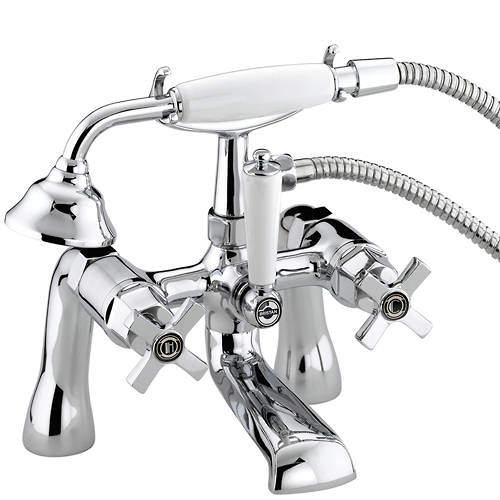 Bristan Art Deco Bath Shower Mixer Tap With Ceramic Valves (Chrome).