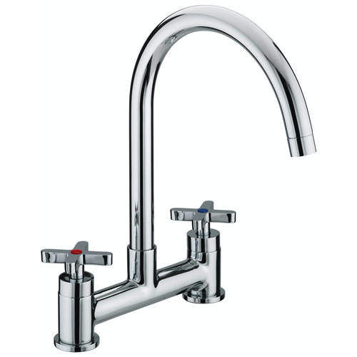 Bristan Kitchen Design Mixer Kitchen Tap (Crosshead, Chrome).