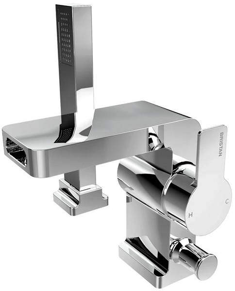 Bristan Exodus Waterfall 2 Hole Bath Shower Mixer Tap (Chrome).