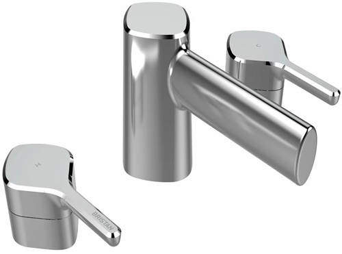 Bristan Flute 3 Hole Basin Mixer Tap With Clicker Waste (Chrome).