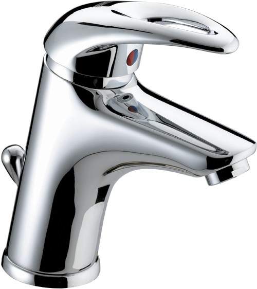 Bristan Java Eco-Click Mono Basin Mixer Tap With Clicker Waste (Chrome).