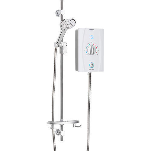 Bristan Joy Thermostatic BEAB Electric Shower With Long Kit 8.5kW (White).