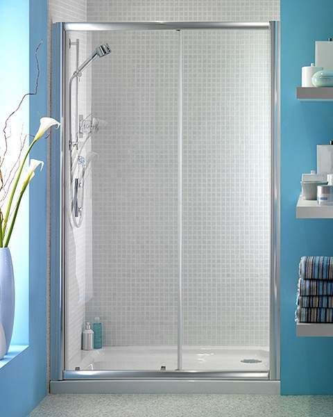 Bristan Java 1200mm Sliding Shower Door (Left Handed, Silver).