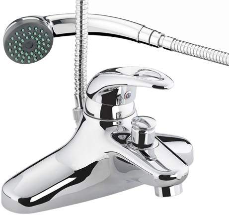 Bristan Java Single Lever Bath Shower Mixer Tap With Shower Kit (Chrome).