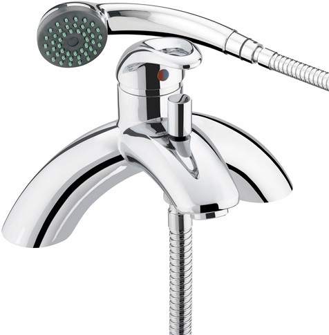 Bristan Java Single Lever Bath Shower Mixer Tap With Shower Kit (Chrome).