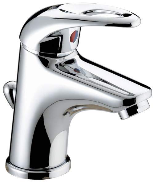 Bristan Java Mini Mono Basin Mixer Tap With Pop Up Waste (Chrome).