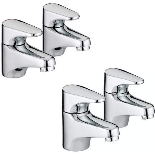 Bristan Jute Basin & Bath Tap Pack (Pairs, Chrome).