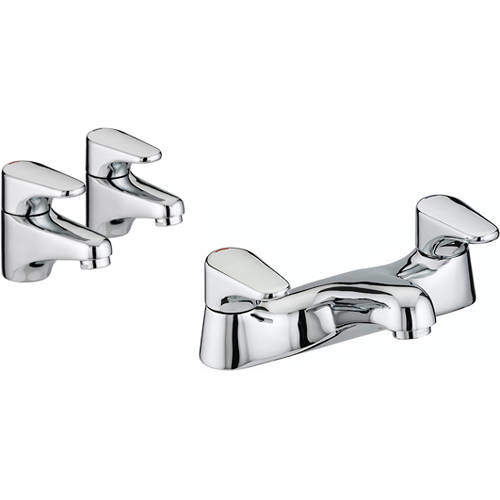 Bristan Jute Basin & Bath Filler Tap Pack (Chrome).