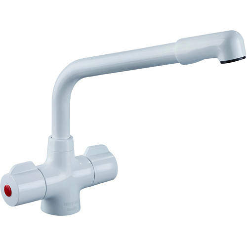 Bristan Kitchen Easy Fit Manhattan Mixer Kitchen Tap (TAP ONLY, White).