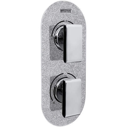 Bristan Pivot Concealed Shower Valve (2 Outlets, Silver Sparkle).