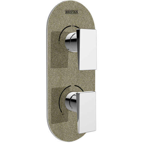 Bristan Sail Concealed Shower Valve (2 Outlets, Champagne Shimmer).