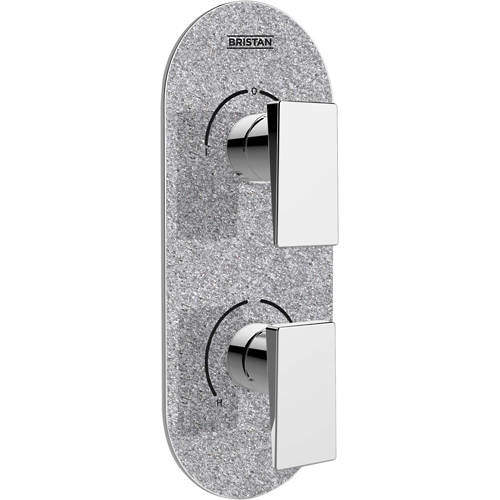 Bristan Sail Concealed Shower Valve (2 Outlets, Silver Shimmer).