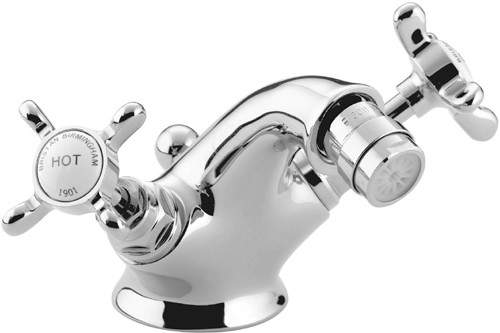 Bristan 1901 Bidet Mixer Tap & Pop Up Waste, Chrome Plated. NBIDCCD