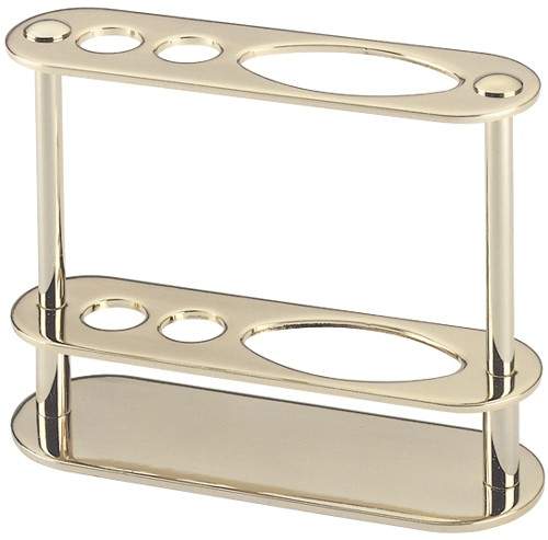 Bristan 1901 Free Standing Toothbrush Holder, Gold Plated.