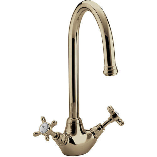 Bristan 1901 Easy Fit Mixer Kitchen Tap (Gold).