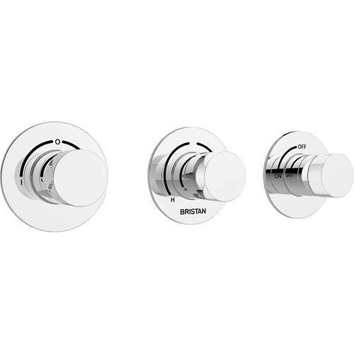 Bristan Orb Concealed Shower Valve (3 Outlets, Chrome).