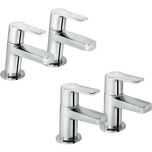 Bristan Pisa Basin & Bath Tap Pack (Pairs, Chrome).