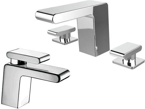 Bristan Pivot Basin & 3 Hole Bath Filler Taps Pack (Chrome).