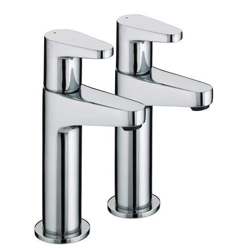 Bristan Quest High Neck Pillar Kitchen Taps (Chrome).