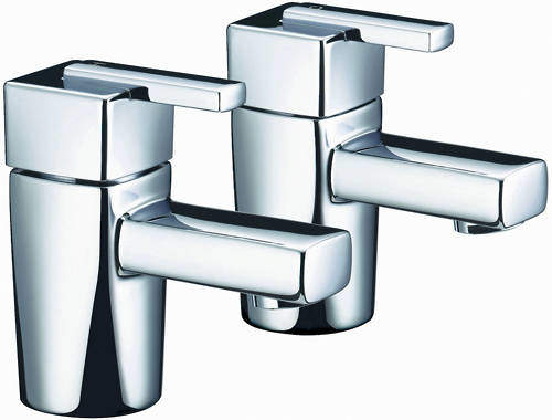 Bristan Qube 1/2" Basin Taps (Chrome).