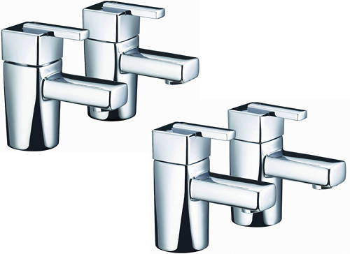 Bristan Qube Basin & Bath Taps Pack (Chrome).