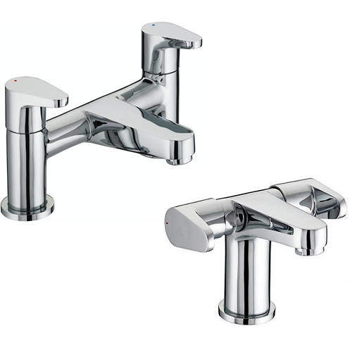 Bristan Quest Basin & Bath Filler Tap Pack (Chrome).