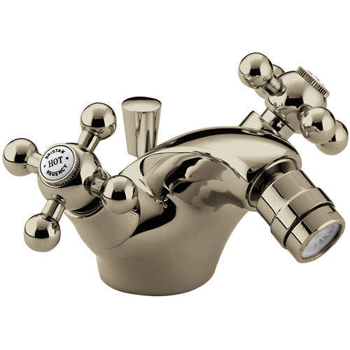 Bristan Regency Bidet Mixer Tap With Pop Up Waste (Gold).