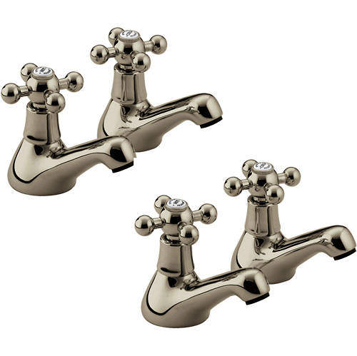 Bristan Regency Basin & Bath Tap Pack (Pairs, Gold).