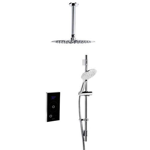 Bristan Wave Thermostatic Digital Shower Valve With Head & Slide Rail.