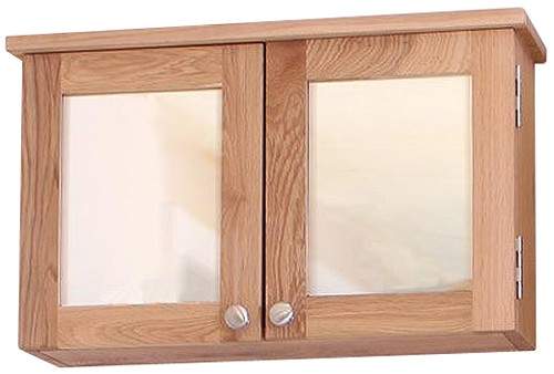 Baumhaus Mobel Mirror Bathroom Cabinet (Oak). Size 630x380mm.