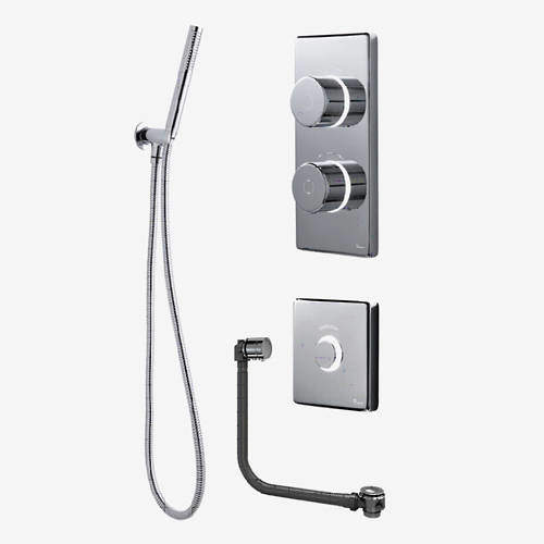 Digital Showers Twin Digital Shower Pack, Filler, Shower Kit & Remote (HP).