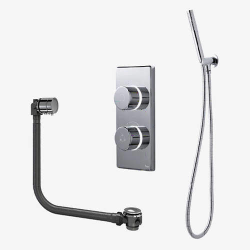 Digital Showers Twin Digital Shower Pack, Bath Filler & Shower Kit (HP).
