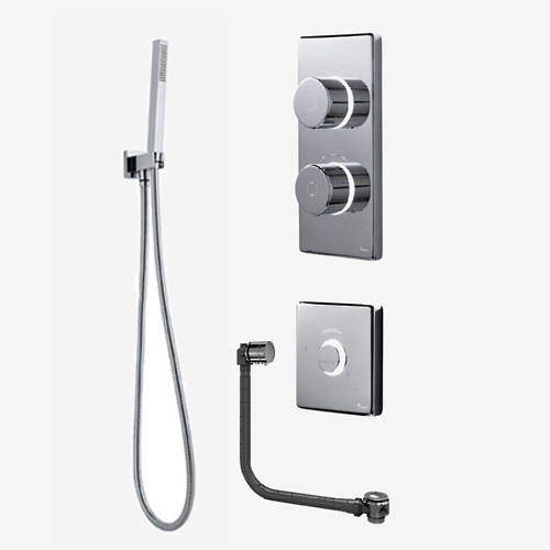 Digital Showers Twin Digital Shower Pack, Filler, Shower Kit & Remote (HP).