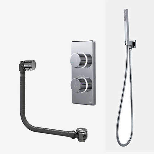 Digital Showers Twin Digital Shower Pack, Bath Filler & Shower Kit (HP).