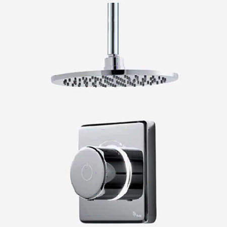 Digital Showers Digital Shower Valve, Ceiling Arm & 8" Shower Head (LP).