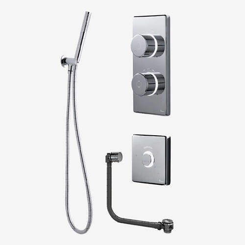 Digital Showers Twin Digital Shower Pack, Filler, Shower Kit & Remote (LP).