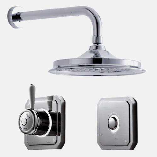 Digital Showers Digital Shower Valve, Remote & 12" Shower Head (HP).