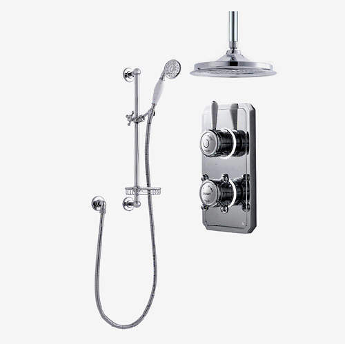 Digital Showers Digital Shower Pack, Slide Rail, Basket & 6" Head (HP).