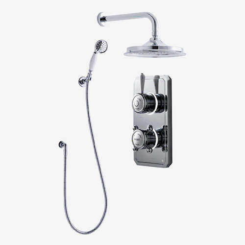 Digital Showers Twin Digital Shower Pack With Spray Kit & 12" Head (HP).